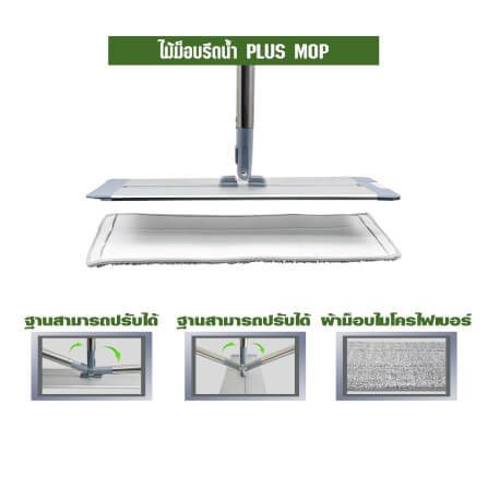 ไม้ถูพื้นแบบรีดน้ำในตัว SJEASYMOP รุ่น PLUSMOP สีฟ้า_5